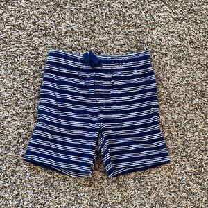Janie and Jack Blue and White Striped Terry Shorts
